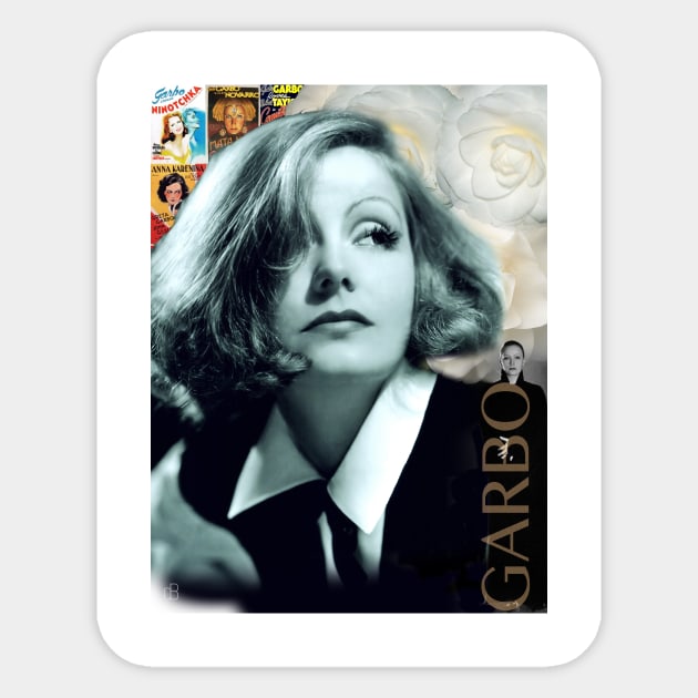 Greta Garbo Collage Portrait Sticker by Dez53